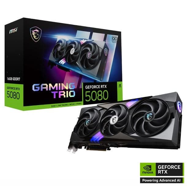 MSI RTX 5080 Gaming Trio OC 16GB